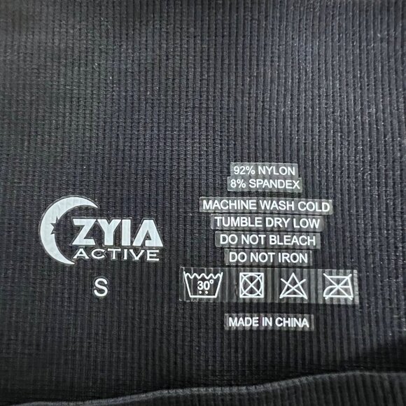 Zyia Active Womens Mesh Cut Out Leggings Black Size Small - Picture 8 of 8